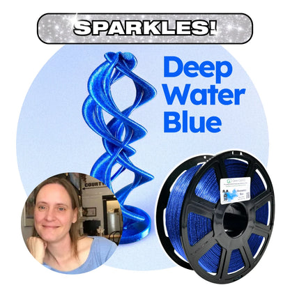 Deepwater Blue by 3DPrint Bunny: Recycled PET-G with ✨️SPARKLES✨️