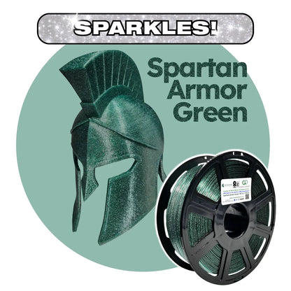Spartan Armor Green: Recycled PET-G with ✨️SPARKLES✨️ Michigan State University custom color!!!