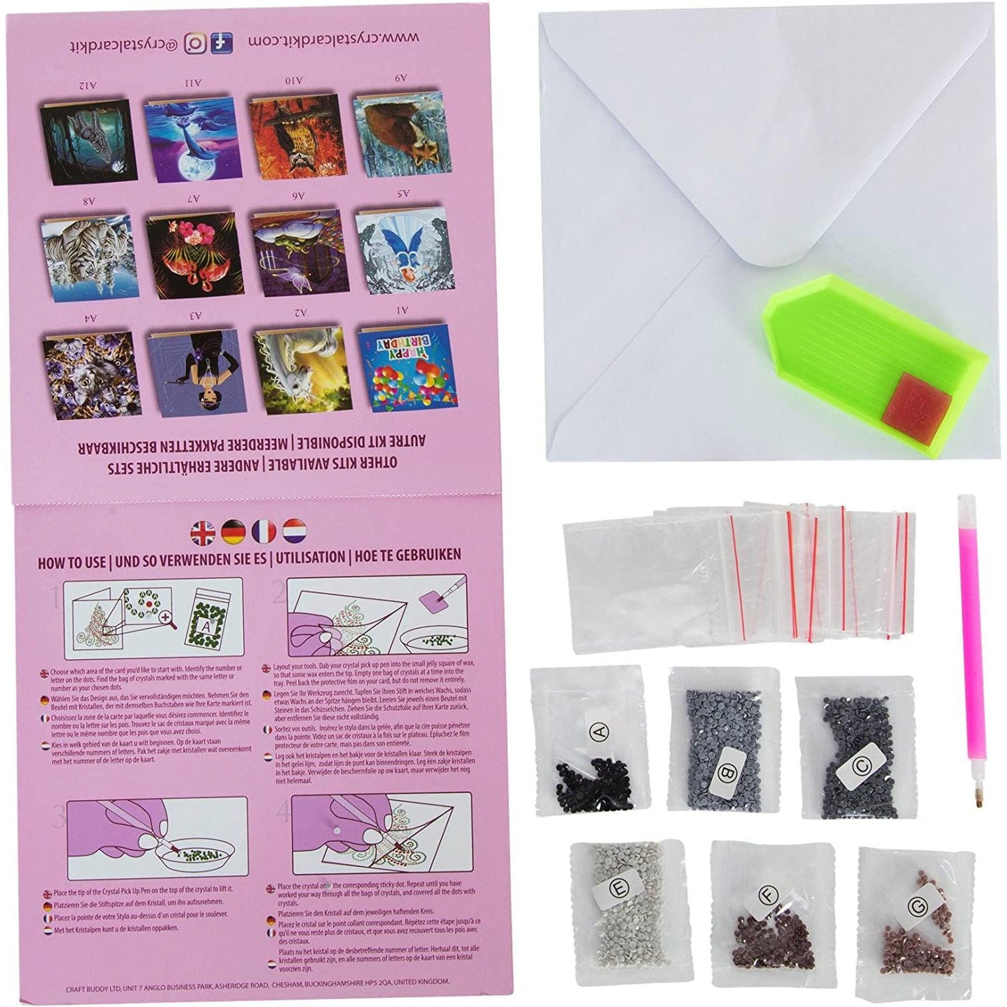 Spring Chicks Crystal Art Card Kit Craft Buddy