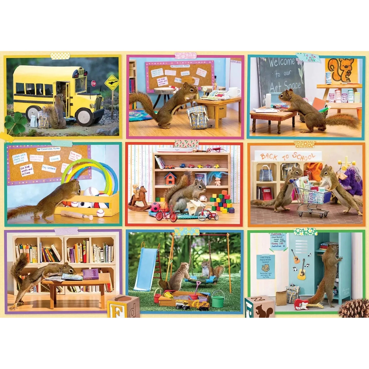 Squirrels at School 1000 Piece Jigsaw Puzzle Cobble Hill