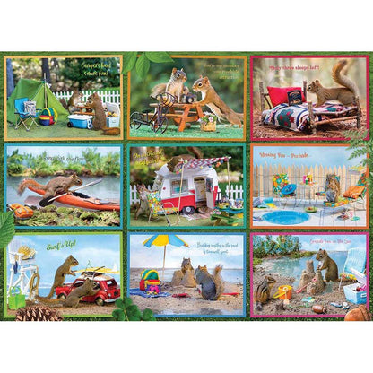 Squirrels on Vacation 1000 Piece Jigsaw Puzzle Cobble Hill