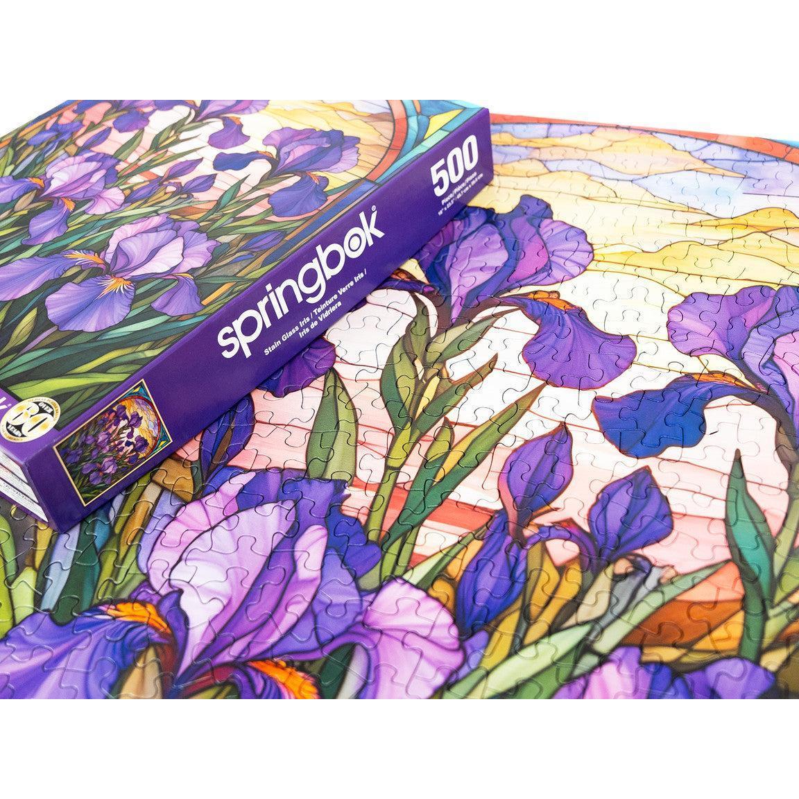 Stain Glass Iris 500 Piece Jigsaw Puzzle Springbok