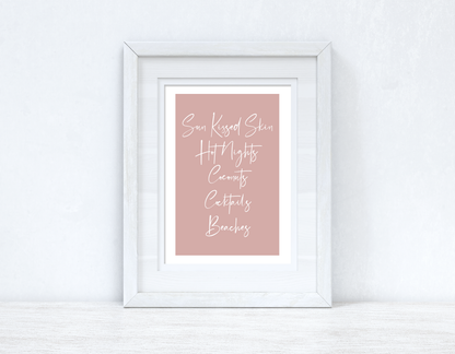 Summer List Nude Summer Seasonal Wall Home Decor Print by WinsterCreations™ Official Store