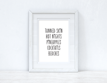 Summer List Summer Seasonal Wall Home Decor Print by WinsterCreations™ Official Store