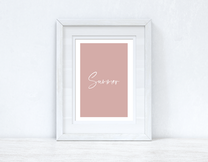 Summer Nude Pink Summer Seasonal Wall Home Decor Print by WinsterCreations™ Official Store