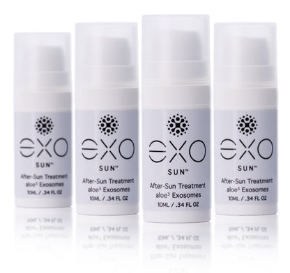 EXO SUN™ - After-Sun Treatment - Travel Size, 4 bottles - 10ML / .34 fl oz  (x4) by Exoceuticals