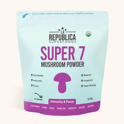 Super 7 Mushroom Extract Powder (3 oz) by La Republica Superfoods