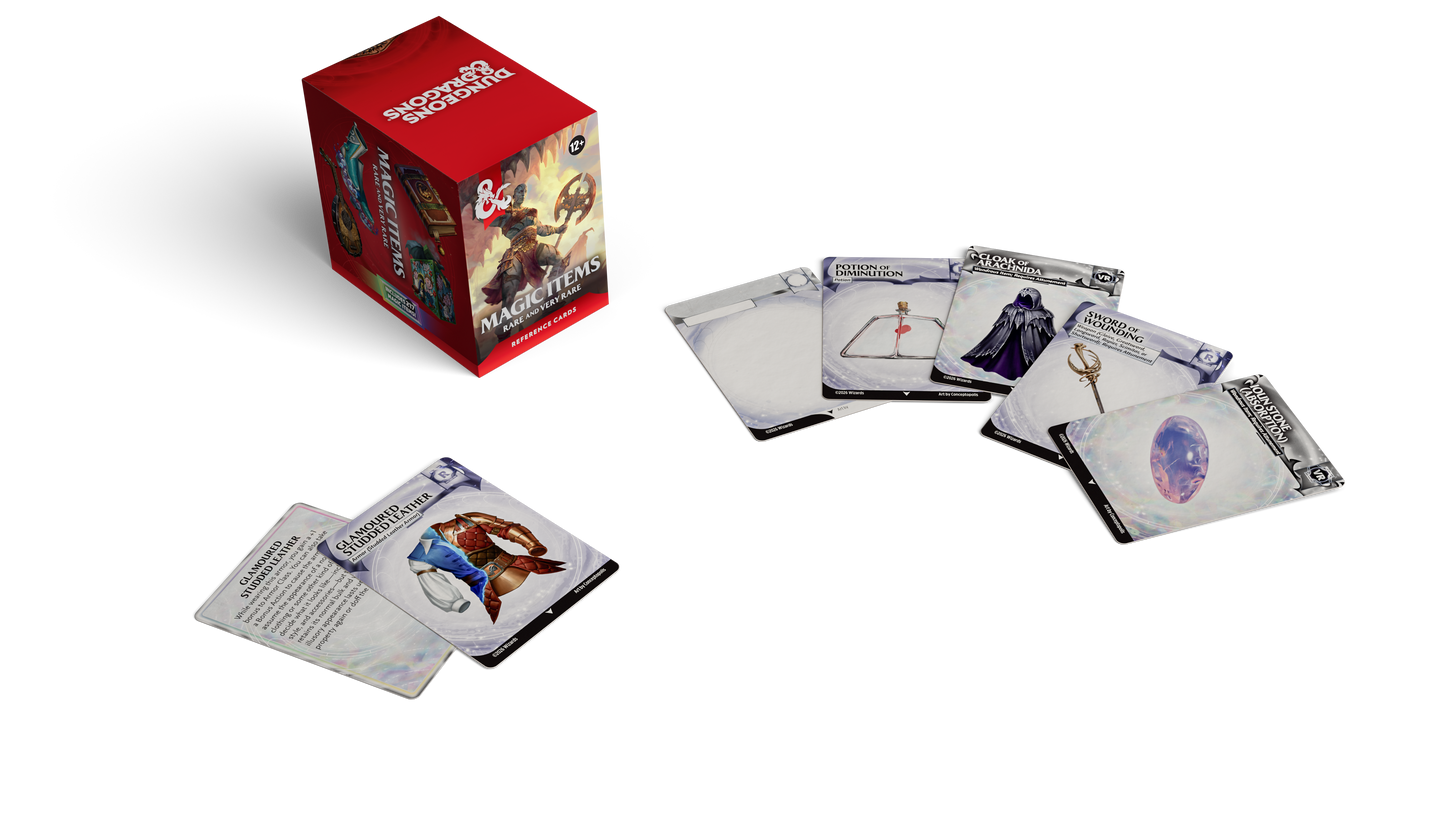 D&D: Reference Cards - Magic Items: Rare and Very Rare
