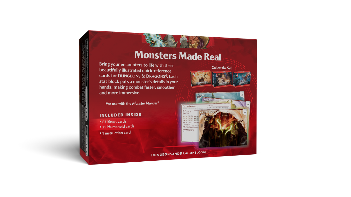 D&D: Reference Cards - Monsters: Animals and NPCs