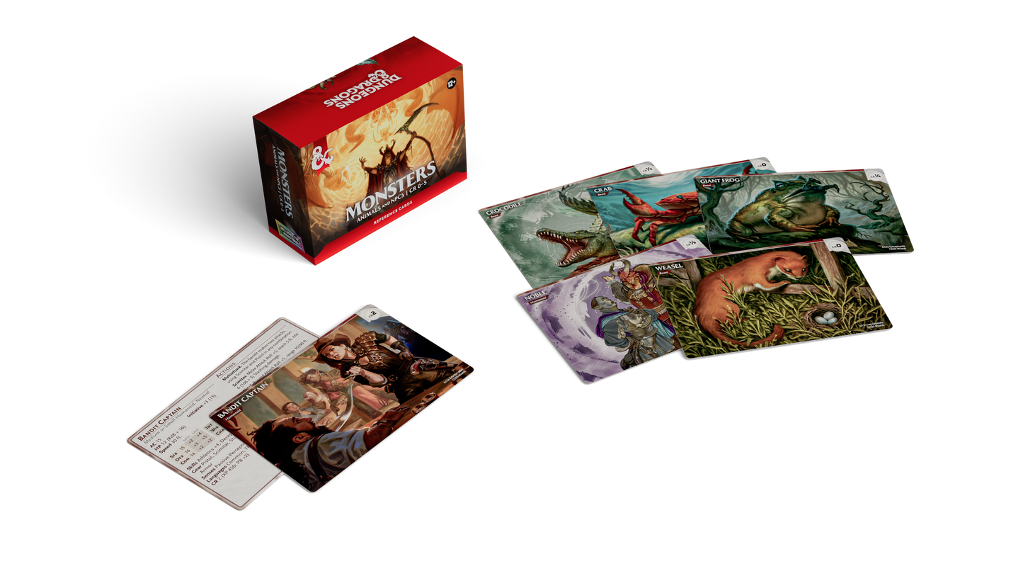 D&D: Reference Cards - Monsters: Animals and NPCs