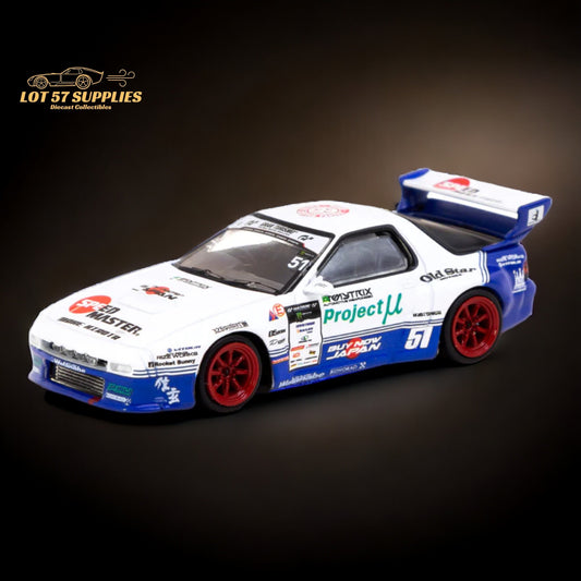 Tarmac Works Mazda RX-7 (FC3S) PANDEM in Drift Livery 1:64