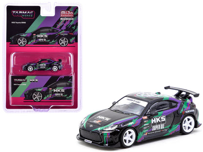 Toyota GR86 RHD (Right Hand Drive) "HKS" Black with Graphics "Global64" Series 1/64 Diecast Model by Tarmac Works  free shipping USA