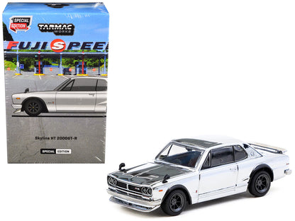 Nissan Skyline HT 2000GT-R RHD (Right Hand Drive) Silver Chrome "Japan Special Edition" "Global64" Series 1/64 Diecast Model Car by Tarmac Works  free shipping USA