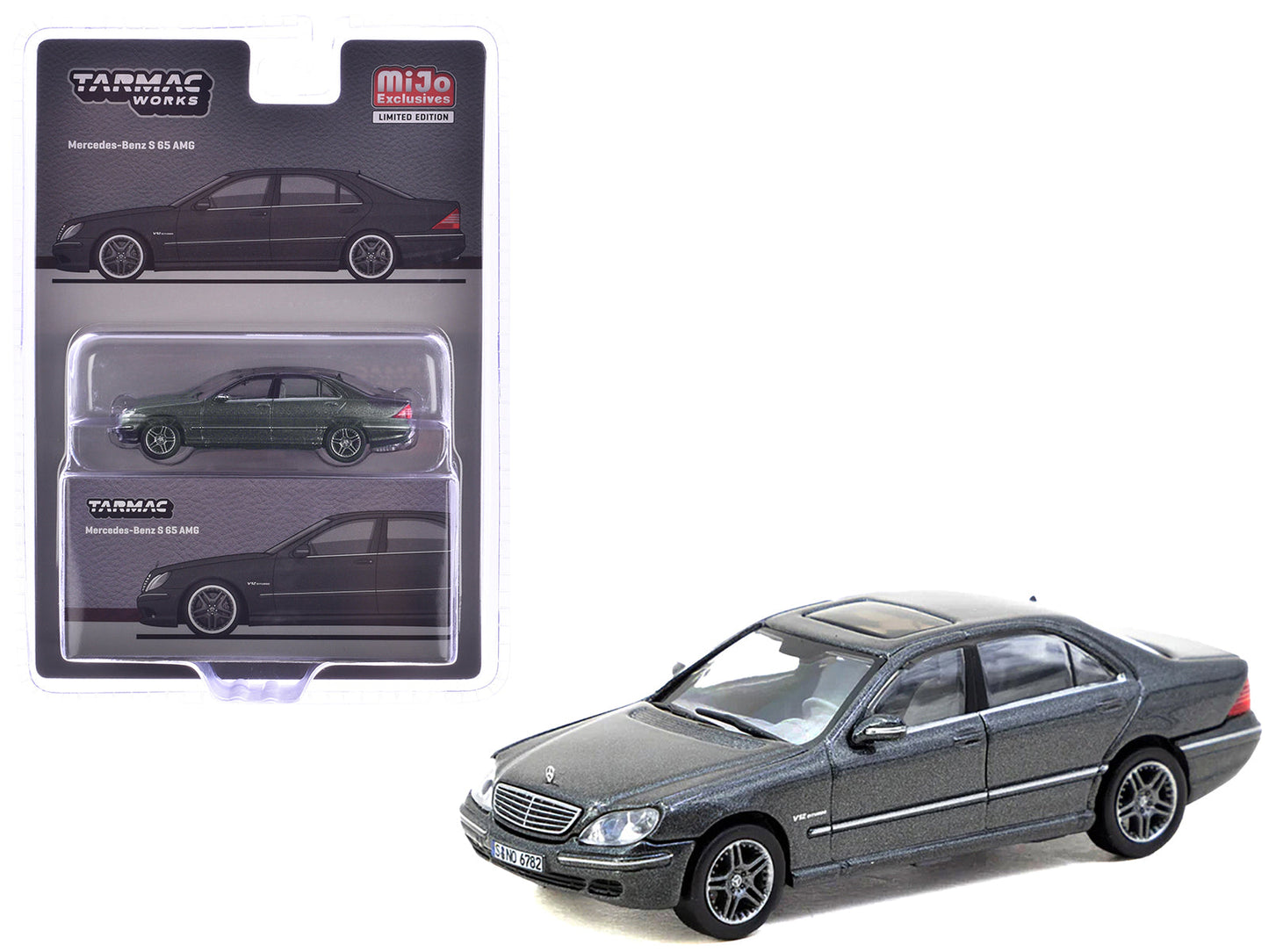 Mercedes-Benz S 65 AMG Tectite Gray Metallic "Global64" Series 1/64 Diecast Model by Tarmac Works  free shipping USA