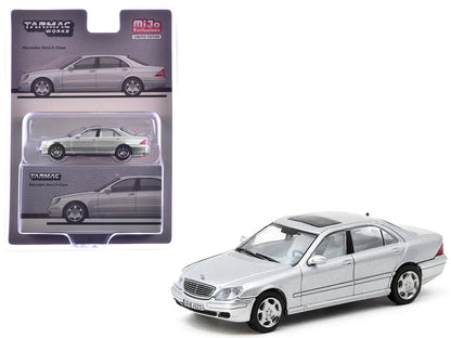 Mercedes-Benz S-Class Brilliant Silver Metallic "Global64" Series 1/64 Diecast Model by Tarmac Works  free shipping USA