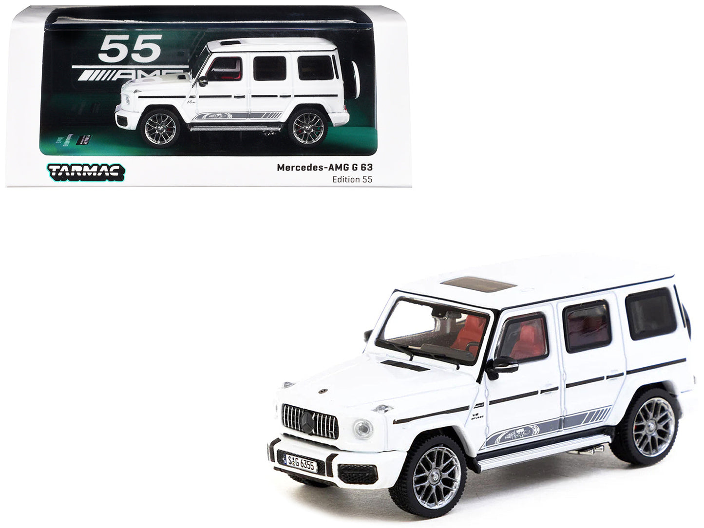 Mercedes-AMG G 63 "Edition 55" White "Road64" Series 1/64 Diecast Model Car by Tarmac Works  free shipping USA