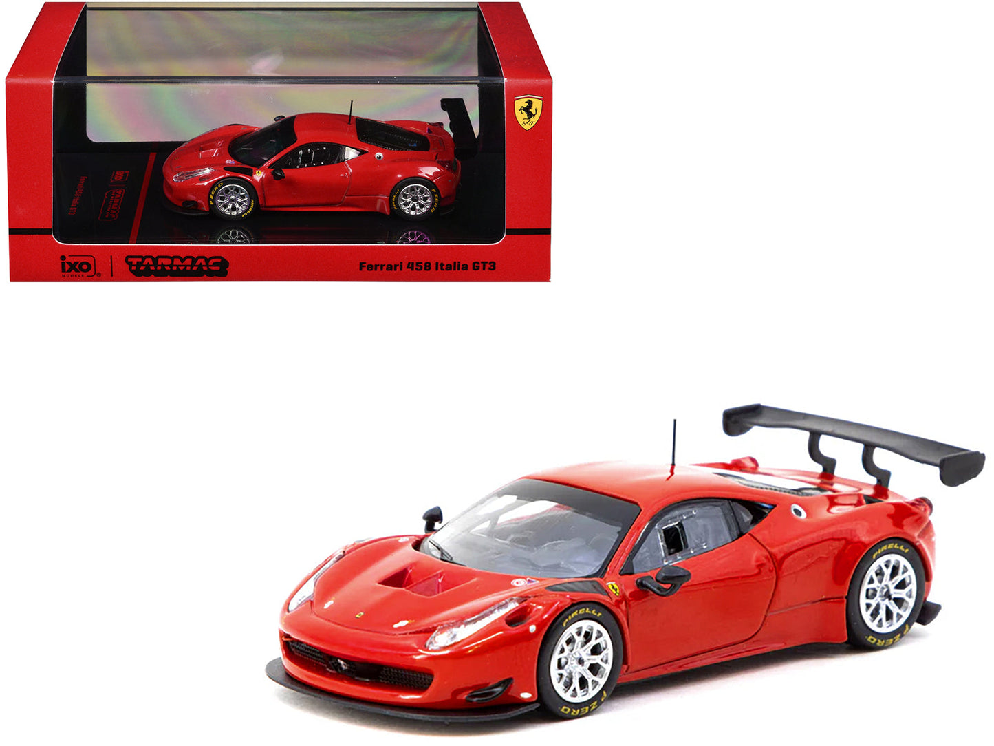 Ferrari 458 Italia GT3 Red "Road64" Series 1/64 Diecast Model Car by Tarmac Works  free shipping USA