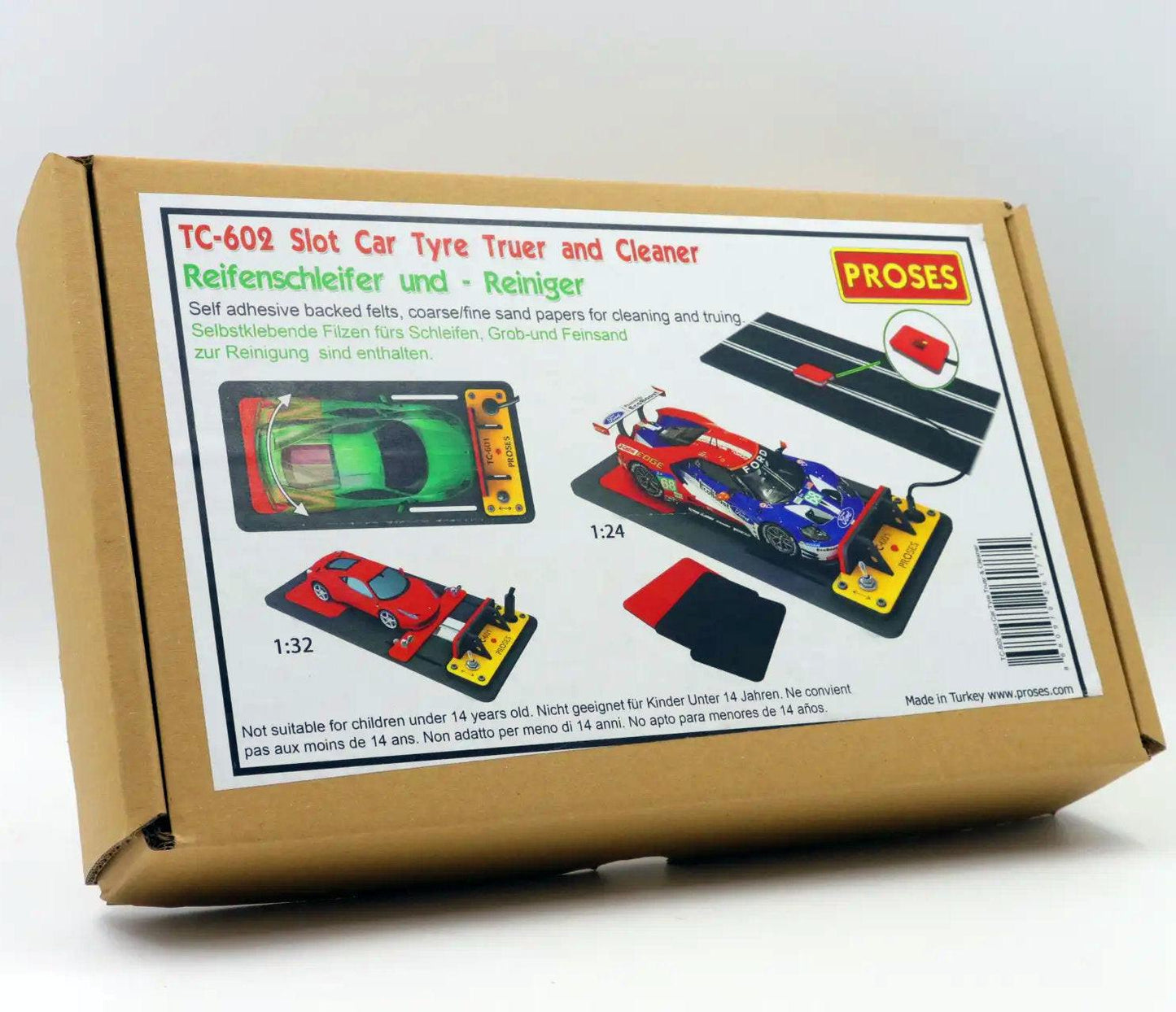 Proses Slot Car Tire Truer Cleaner for 1/32 1/24 wtih Track Tester 30pcs Spare