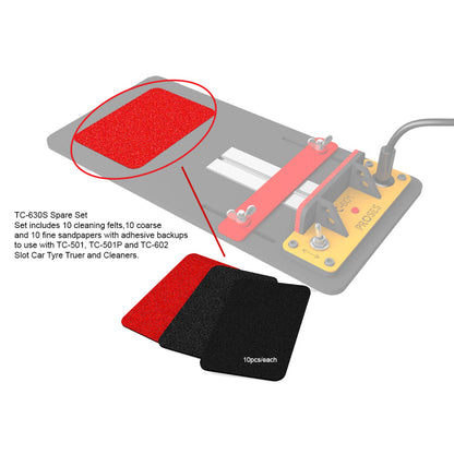 Proses Slot Car Tire Truer and Cleaner Spares felts coarse (30 PCS) TC-530S