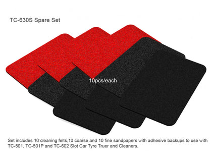 Proses Slot Car Tire Truer and Cleaner Spares felts coarse (30 PCS) TC-530S