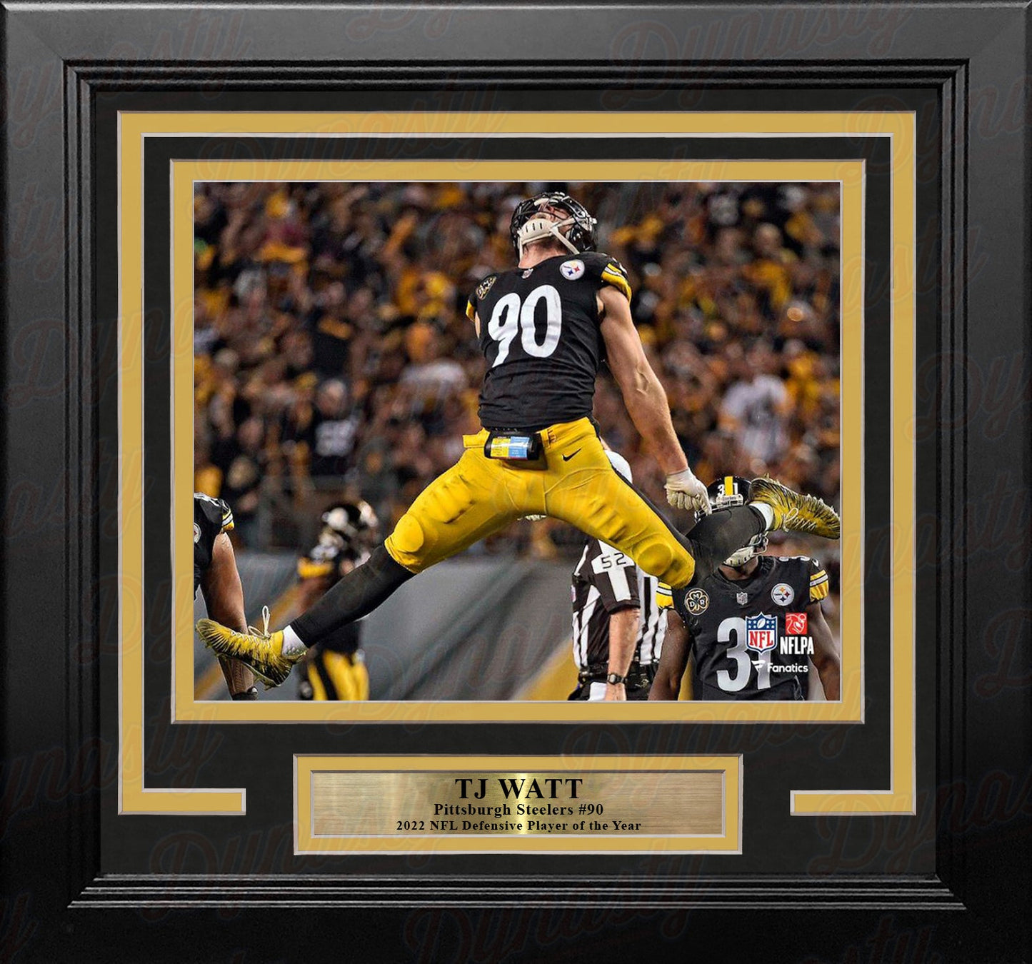 TJ Watt Celebration Pittsburgh Steelers 8" x 10" Framed Football Photo