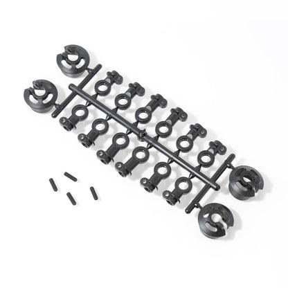 Tekno TKR6140D – Shock Rod End and Spring Perch Set w/ assorted length rod ends