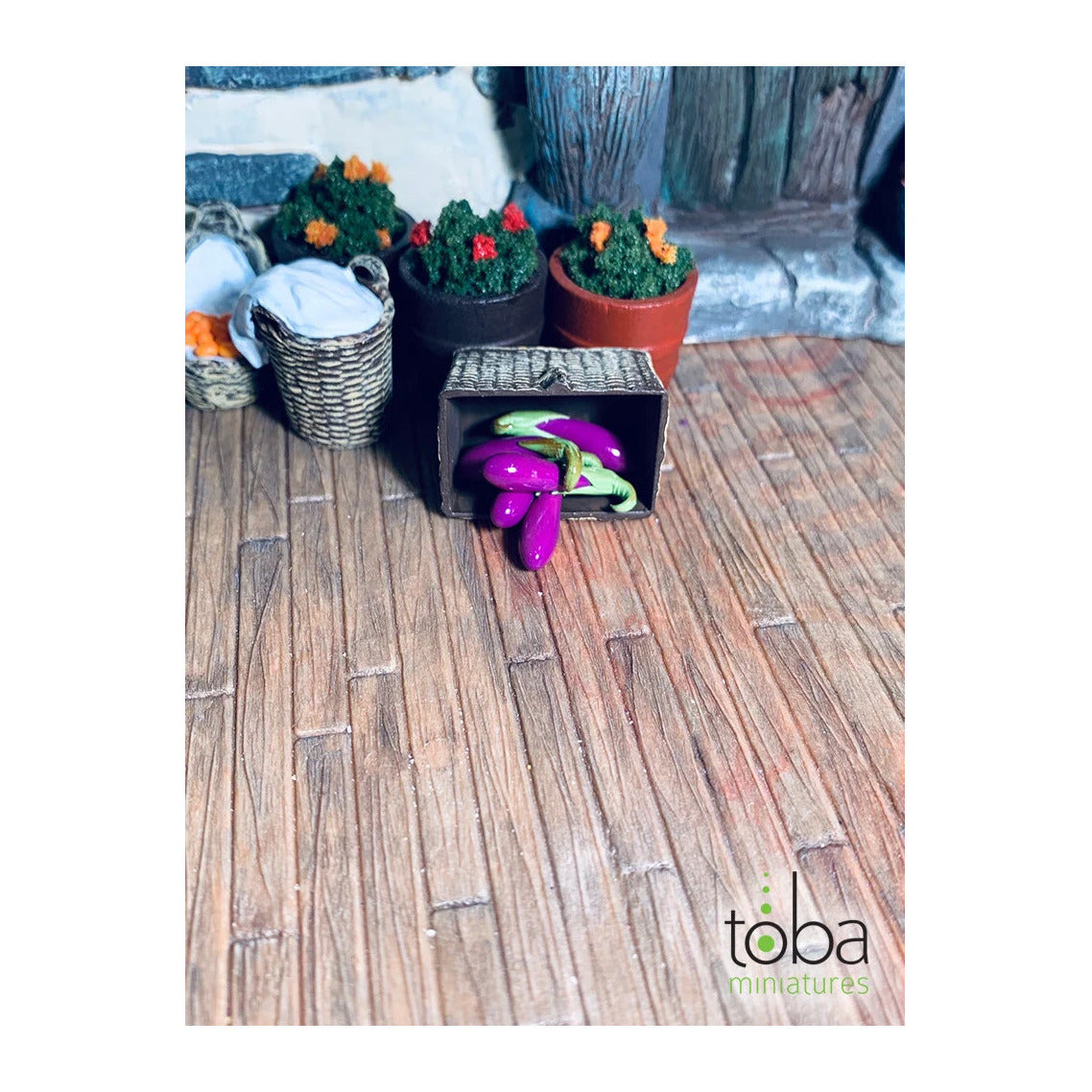 Toba Miniatures 1060 1/12 Scale Eggplants (5)