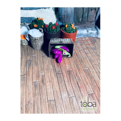 Toba Miniatures 1060 1/12 Scale Eggplants (5)