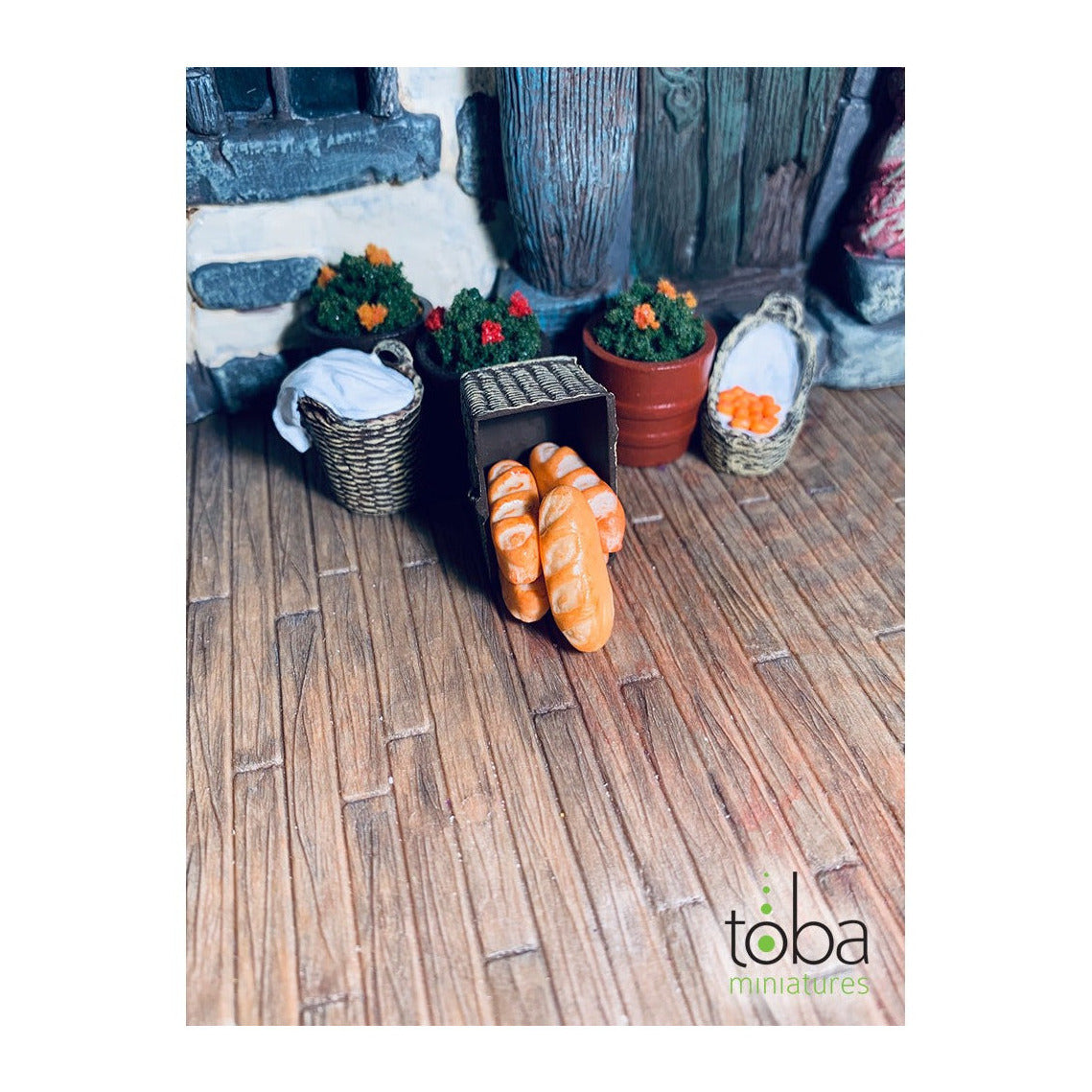 Toba Miniatures 1103 1/12 Scale Baguette Loaves (5)