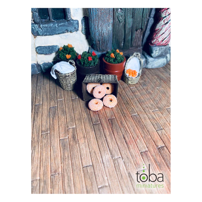 Toba Miniatures 1121 1/12 Scale Sugar Donuts (5)