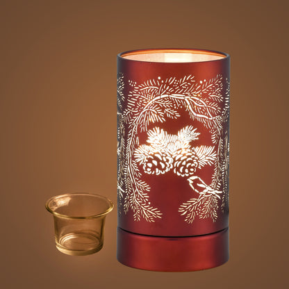7" Touch lamp/Oil burner/Wax warmer-Copper Pinecone by Peterson Housewares & Artwares