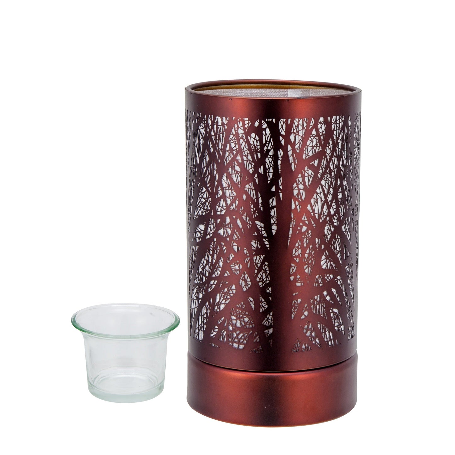 7" touch lamp-Fragrance Wax Melts Warmer -Electric Candle Essential Oil Burner-Metal Forest Table Decor by Peterson Housewares & Artwares