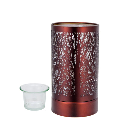 7" touch lamp-Fragrance Wax Melts Warmer -Electric Candle Essential Oil Burner-Metal Forest Table Decor by Peterson Housewares & Artwares