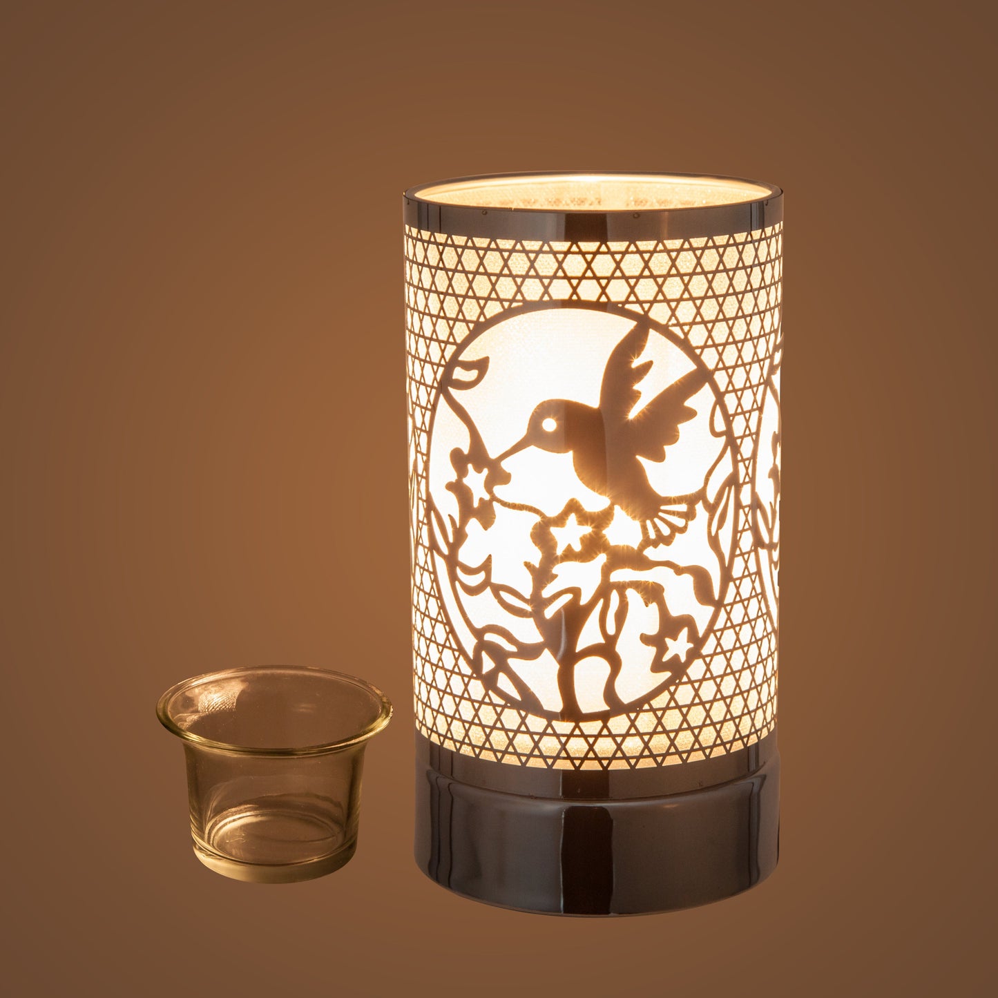 7" touch lamp-Fragrance Wax Melts Warmer -Electric Candle Essential Oil Burner-Metal Hummingbird Table Decor by Peterson Housewares & Artwares