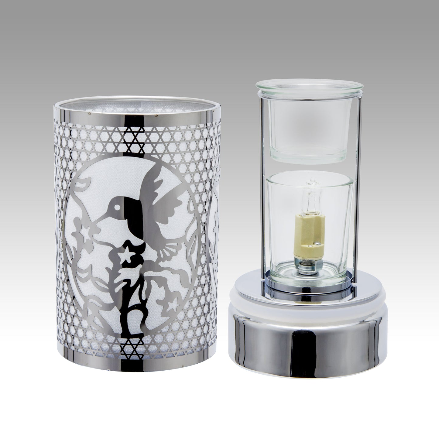 7" touch lamp-Fragrance Wax Melts Warmer -Electric Candle Essential Oil Burner-Metal Hummingbird Table Decor by Peterson Housewares & Artwares