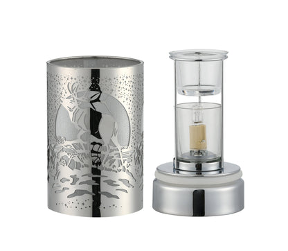 7" Touch lamp/Oil burner/Wax warmer- Silver Elk by Peterson Housewares & Artwares