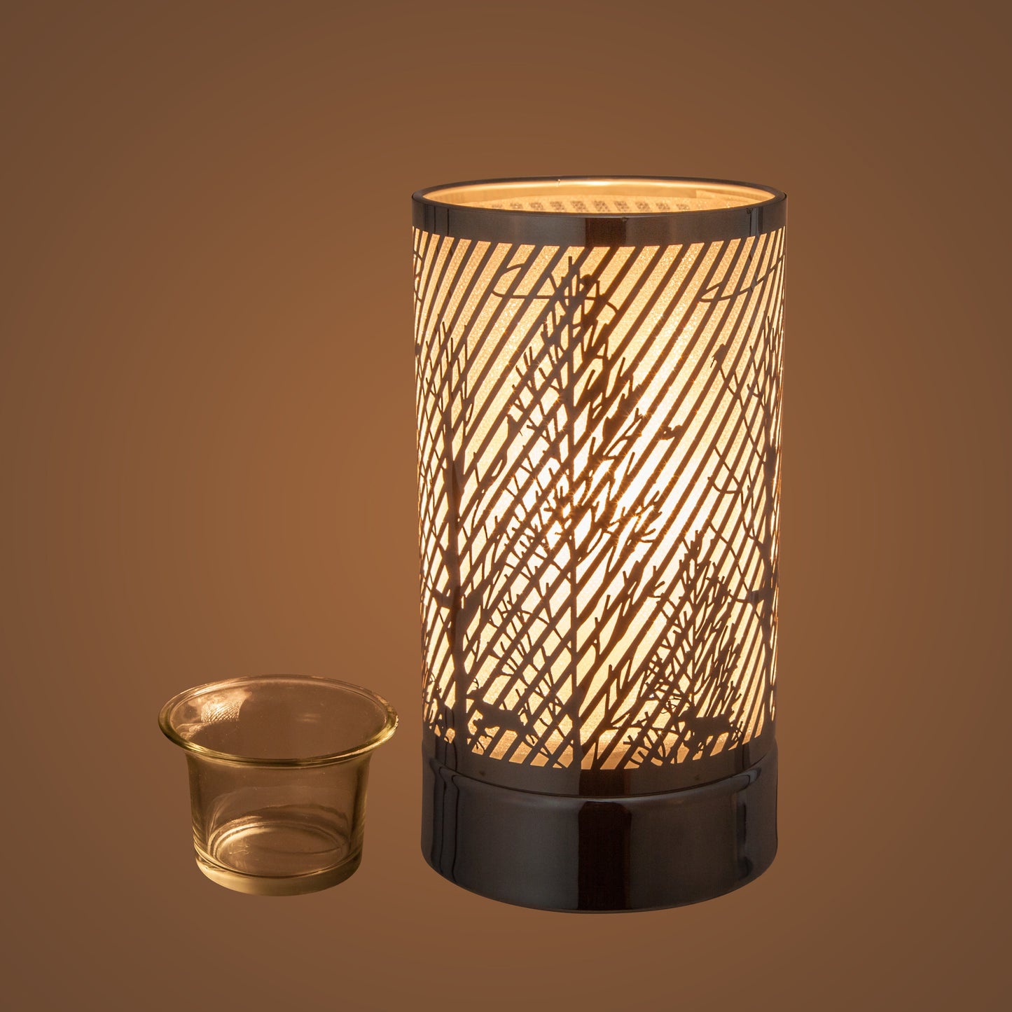 7" touch lamp-Fragrance Wax Melts Warmer -Electric Candle Essential Oil Burner-Metal Ravine Table decor by Peterson Housewares & Artwares