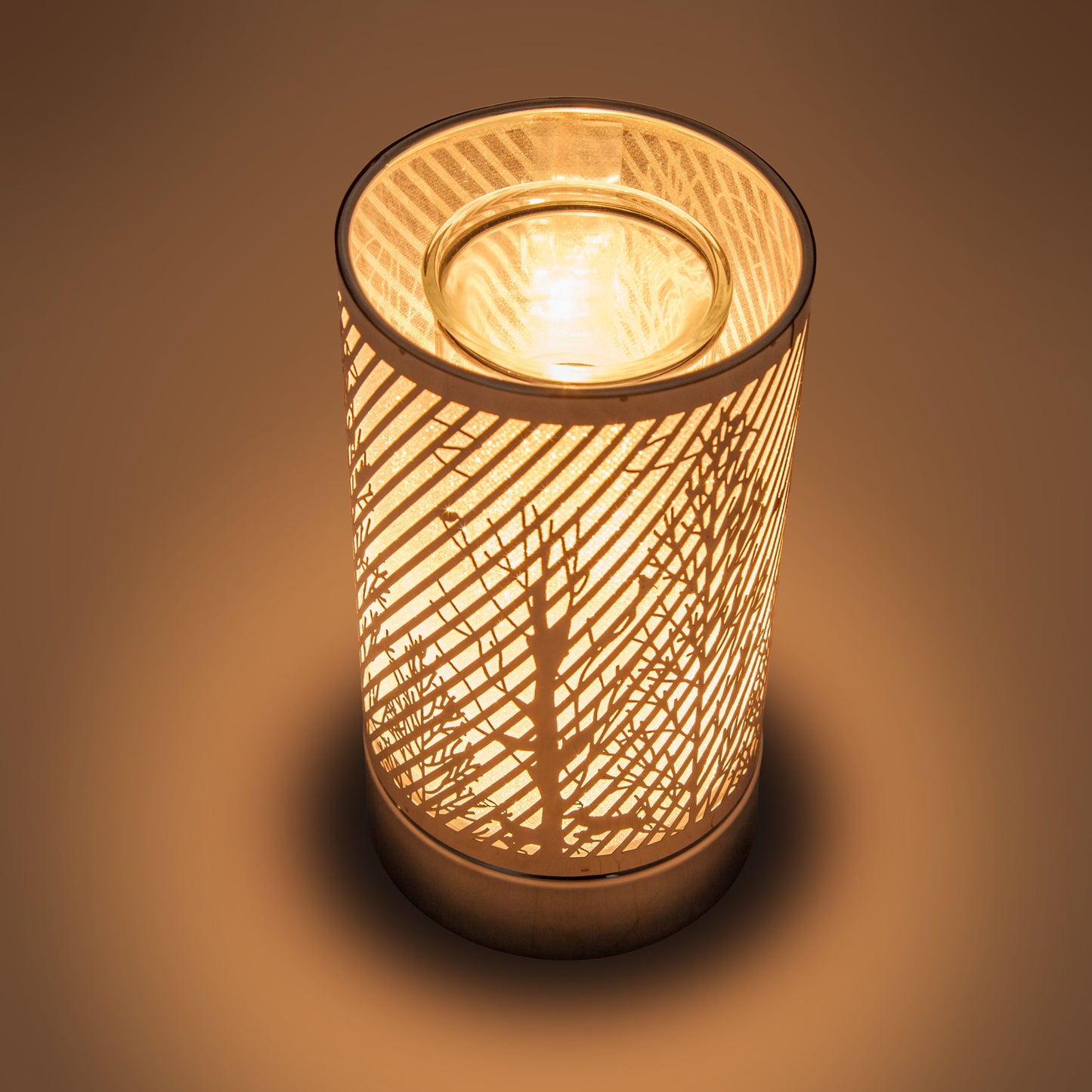 7" touch lamp-Fragrance Wax Melts Warmer -Electric Candle Essential Oil Burner-Metal Ravine Table decor by Peterson Housewares & Artwares