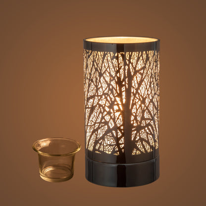 7" touch lamp-Fragrance Wax Melts Warmer -Electric Candle Essential Oil Burner-Metal Forest Table Decor by Peterson Housewares & Artwares