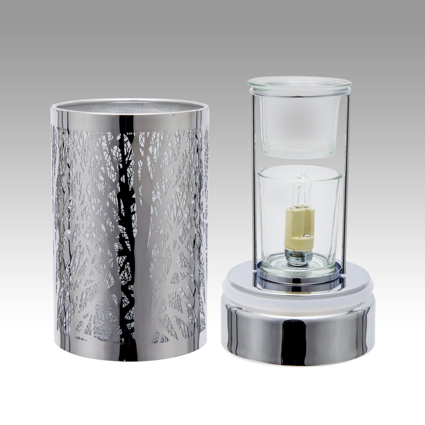 7" touch lamp-Fragrance Wax Melts Warmer -Electric Candle Essential Oil Burner-Metal Forest Table Decor by Peterson Housewares & Artwares