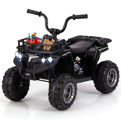6V Kids Ride On Electric ATV with LED Headlights and MP3 Player-Blue