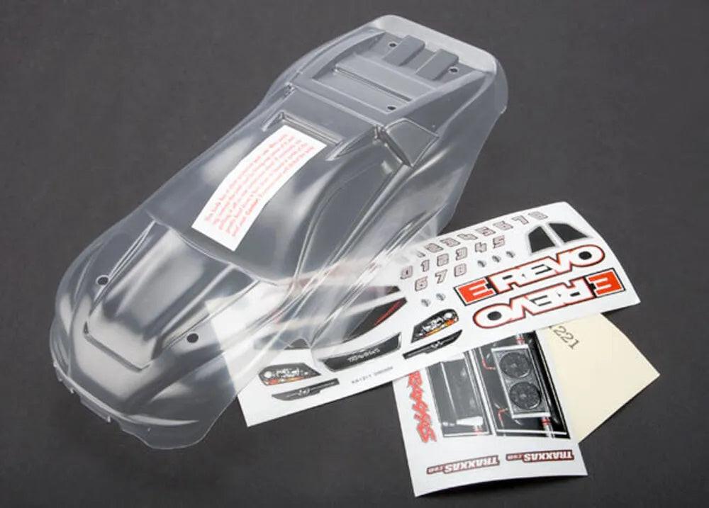Traxxas TRA7111 - 1/16 E-Revo VXL Pre-Cut Body, Clear & Decals