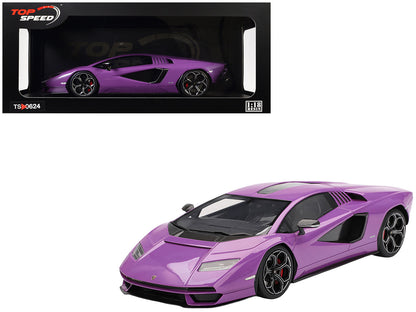 Lamborghini Countach LPI 800-4 Viola 30th Purple Metallic 1/18 Model Car by Top Speed  free shipping USA