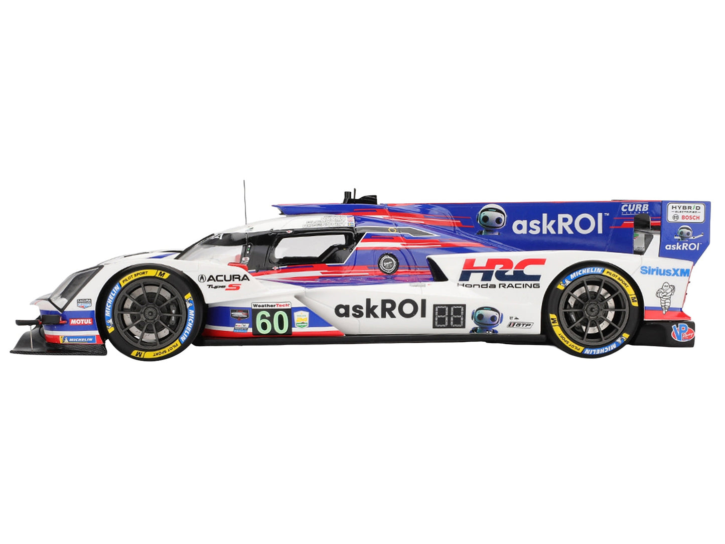 Acura ARX-06 GTP #60 Tom Blomqvist - Colin Braun - Scott Dixon - Felix Rosenqvist "Acura Meyer Shank Racing with Curb-Agajanian" 2nd Place IMSA "24 Hours of Daytona" (2025) 1/18 Model Car by Top Speed