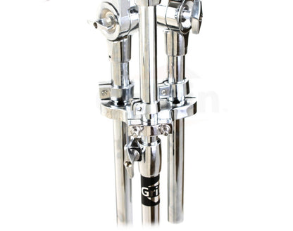 Double Tom Drum Stand with Cymbal Arm by GRIFFIN - Drummers Percussion Set Hardware with Dual Drum Mounts - Tom Holder with Double Braced Legs by GeekStands.com