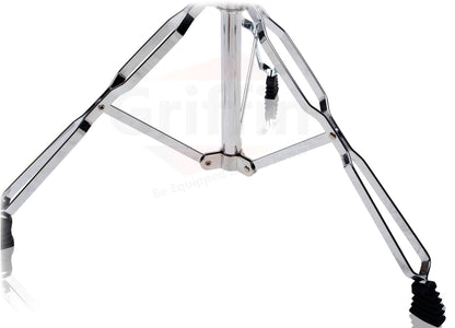 Double Tom Drum Stand with Cymbal Arm by GRIFFIN - Drummers Percussion Set Hardware with Dual Drum Mounts - Tom Holder with Double Braced Legs by GeekStands.com
