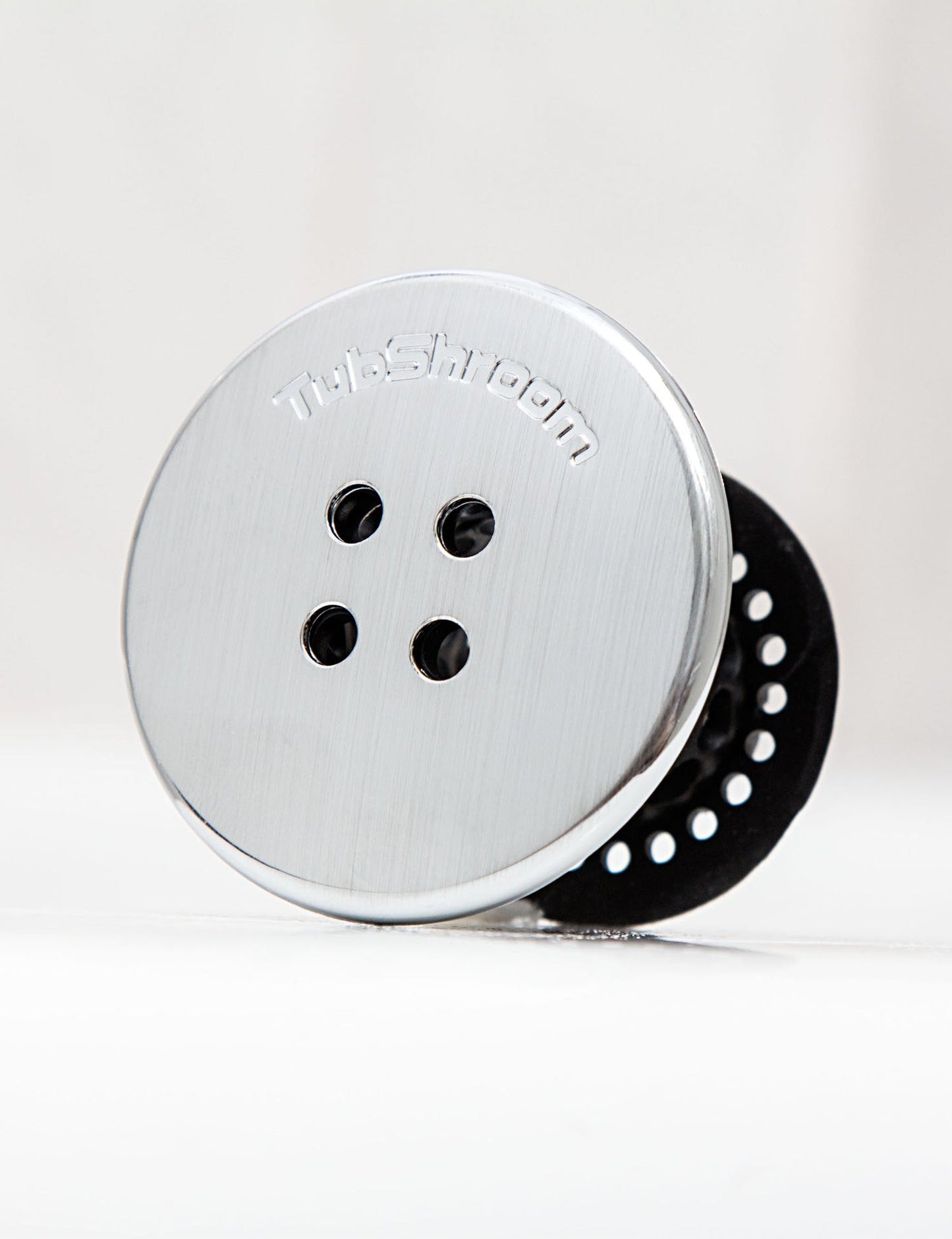 TubShroom® (Black Chrome) The Hair Catcher That Prevents Clogged Tub Drains by TubShroom.com