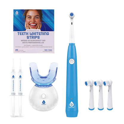 Pursonic Ultimate Teeth Whitening & Oral Care Bundle – LED Whitening Kit, Whitening Strips, & USB Electric Toothbrush by Pursonic