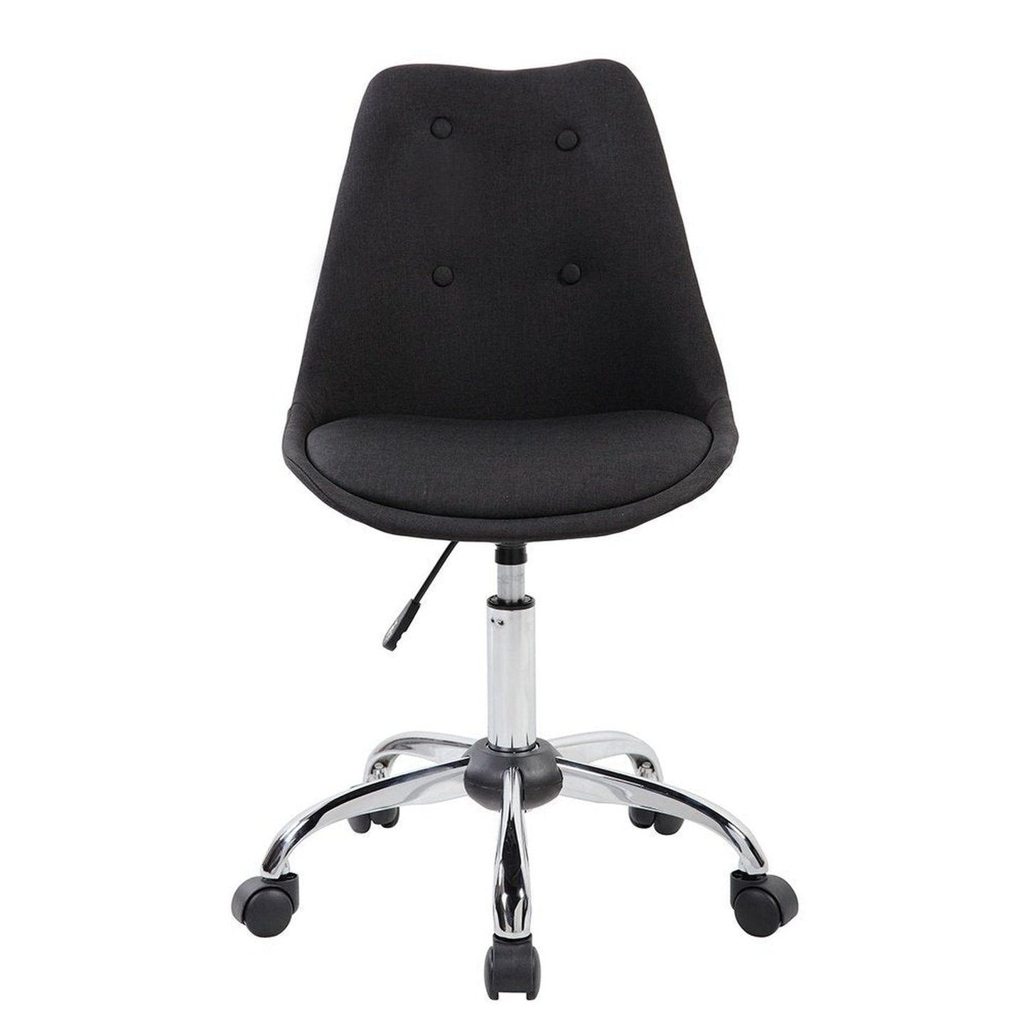 Techni Mobili Armless Task Chair with Buttons, Black by Level Up Desks
