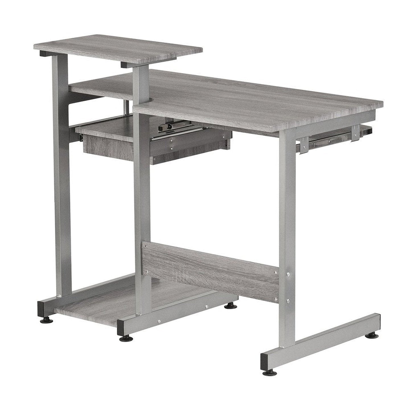 Techni Mobili Complete Computer Workstation Desk, Grey by Level Up Desks